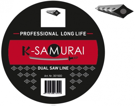 Pjovimo valas K-SAMURAI PROFFI. 3.0 mm x 256 m dvigubą-pjūklas. Babinoje.