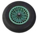 Ratas 4.00-8 pneumatinis, žalias plastikinis ratlankis, karučiui KWB6414T